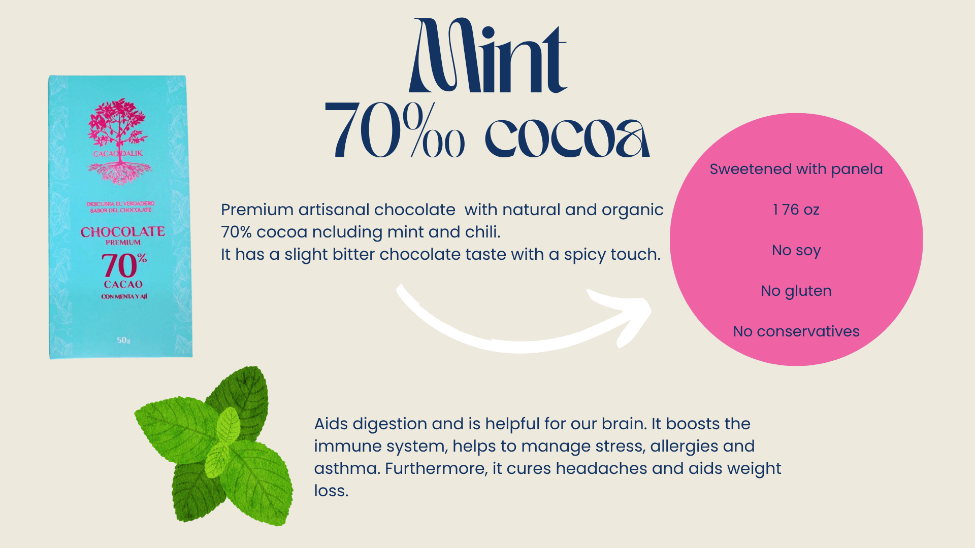Cocoa chocolate bar