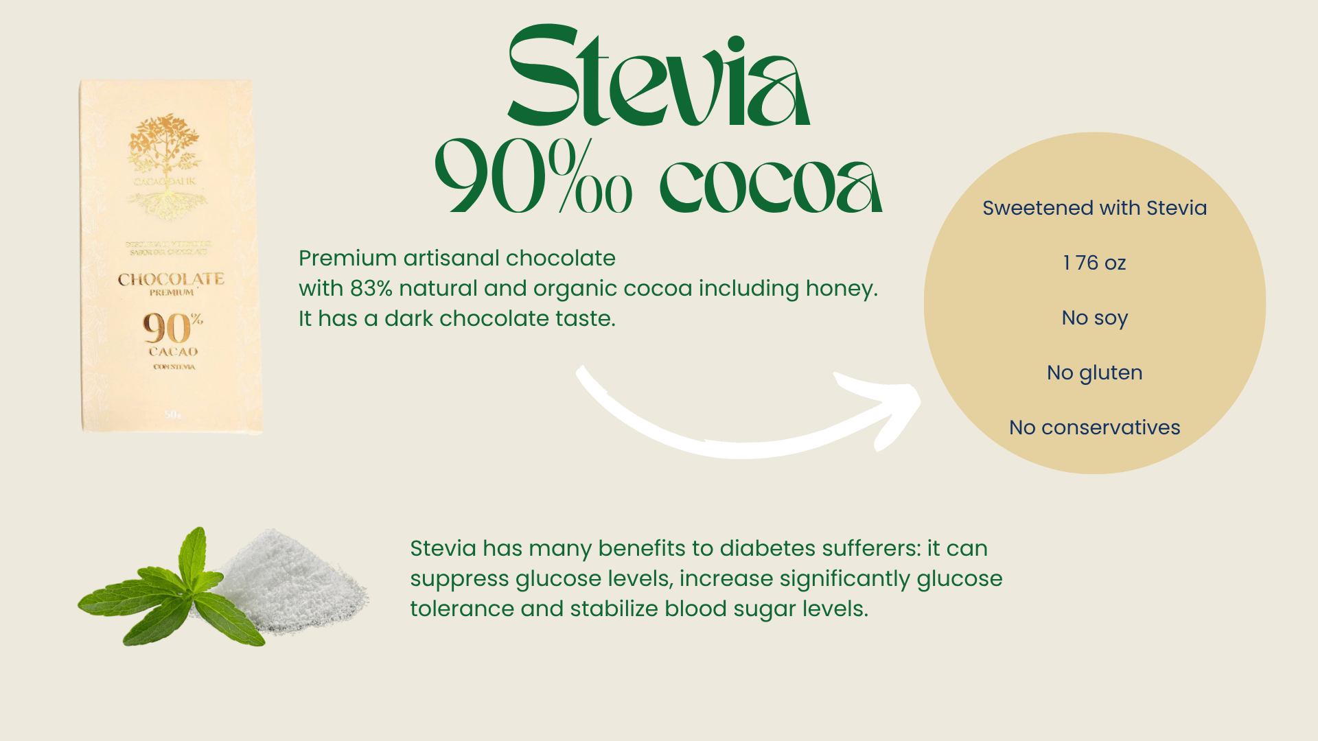 Cocoa chocolate bar