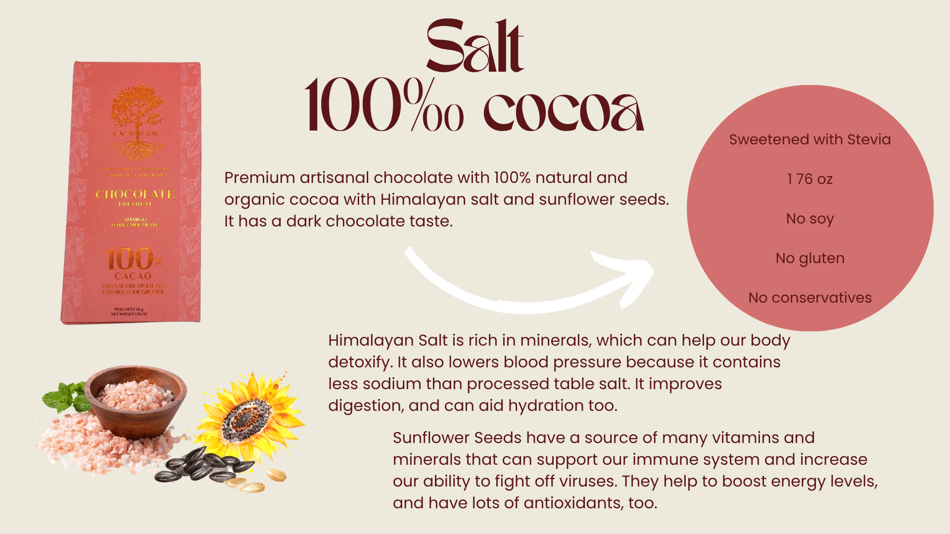 Cocoa chocolate bar