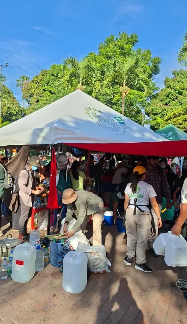 Entrega de apoyo durante la emergencia