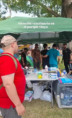 Entrega de apoyo durante la emergencia