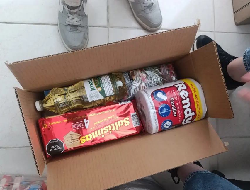 Entrega de apoyo durante la emergencia