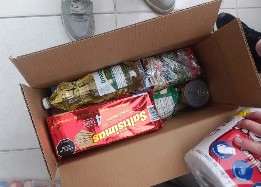 Entrega de apoyo durante la emergencia