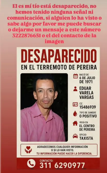 Persona desaparecida