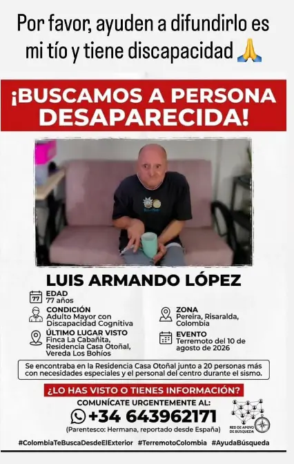 Persona desaparecida