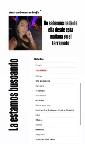 Persona desaparecida