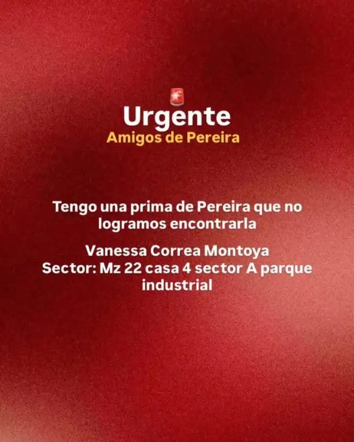 Persona desaparecida