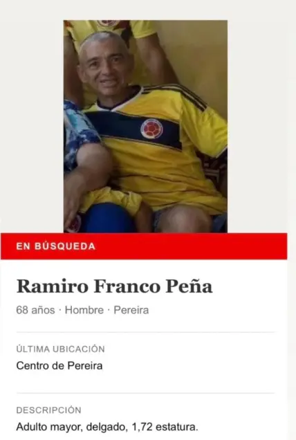 Persona desaparecida