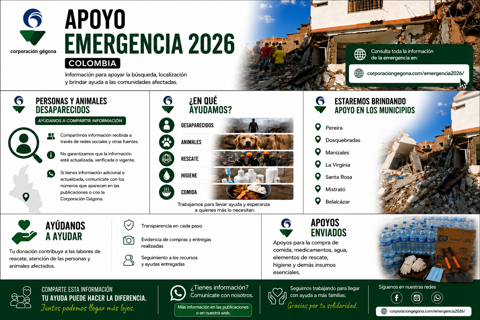 Apoyo Emergencia 2026 - Corporación Gégona